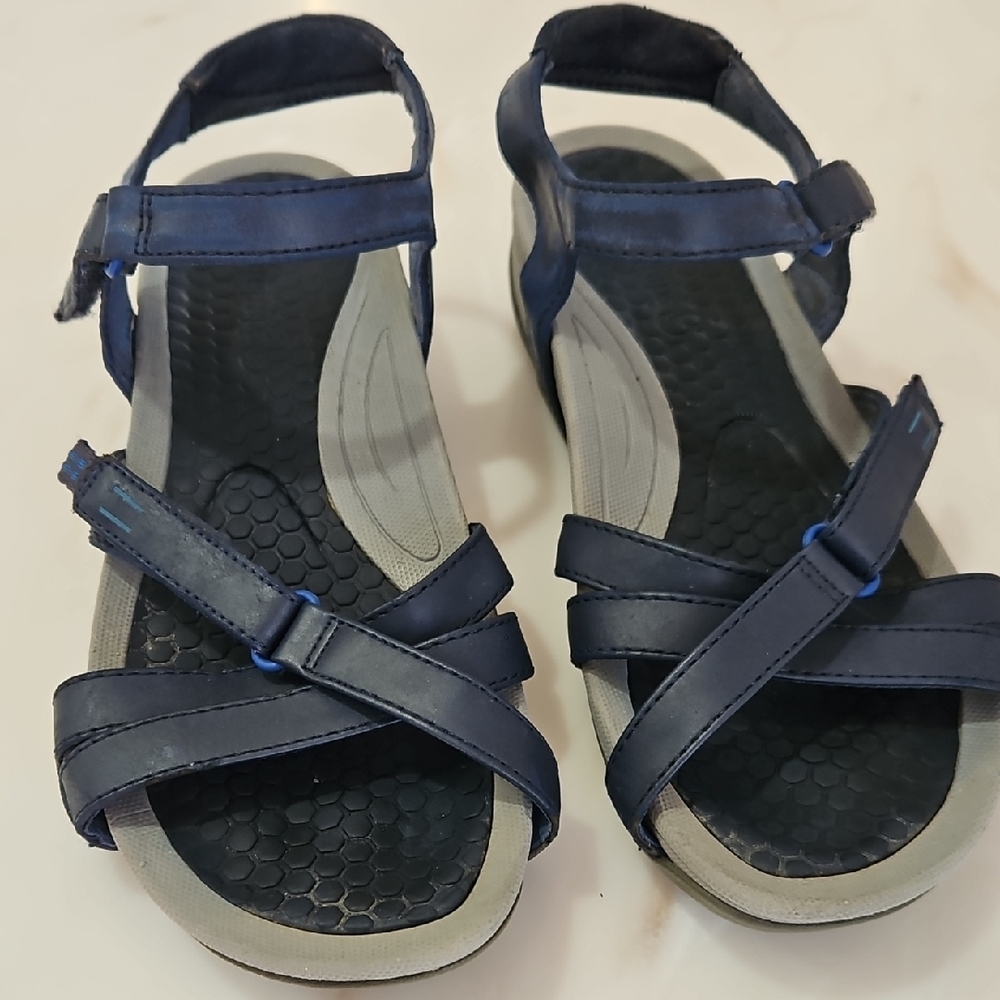 BareTraps Navy Blue Strappy Comfort Sandals